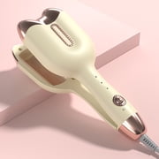 Rvkxad Double Barrel Curling Iron, Tourmaline Ceramic Hair Curler with 3 Temperature Settings, Portable Hair Styling Tool, Fast Heat Curling Wand