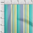 thumbnail image 1 of oneOone Tissu Jersey Viscose Multicolore Rayé Imprimé au Mètre 60 Pouces de Large, 1 of 4
