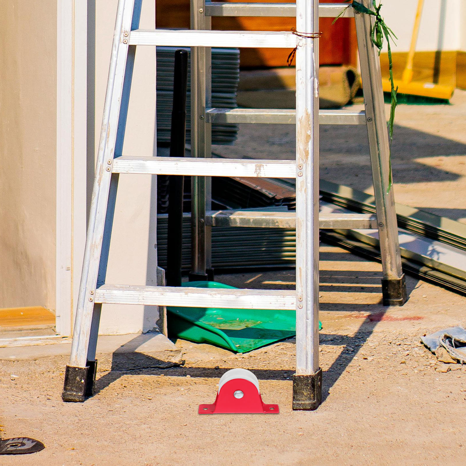 OULII 1Set Red Ladder Pulley Wheel 3.2X1.7X0.7In with Enhanced Stability for Indoor Use Outdoor Use