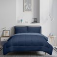 thumbnail image 1 of Safdie & Co. Solid Navy Reversible Comforter Set 2PC - Camden Double Queen, 1 of 1