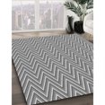 thumbnail image 3 of Ahgly Company Tapis de Zone Rond d'Intérieur Lavable à la Machine, Style Transitionnel, Gris Argenté, 6 Pieds Rond, 3 of 7