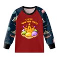 thumbnail image 4 of gdxvjhbj Pyjamas Filles Enfants Tout-Petits Filles Garçons Pyjamas Ensemble de Pyjamas 2 Pcs Tenue de Nuit 2T 3T (Rouge,2-3 Ans), 4 of 4