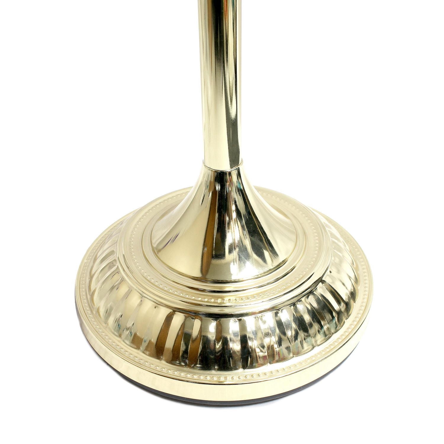 Conception élégante 1 Lampe de sol torchère avec abat-jour en verre blanc marbré, or