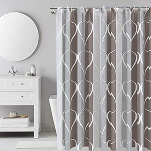 Fabric Shower Curtain Liner, Polyester Fabric Shower Curtain Liners Bathroom Shower Curtains 12 Shower Curtain Rings, Water Proof