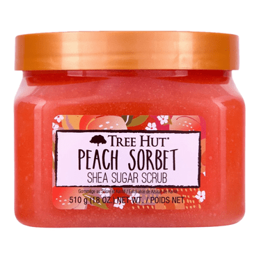 Tree Hut Exfoliant au Sucre de Karité, Sorbet à la Pêche, 18 oz