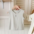 thumbnail image 2 of Plebaso Débardeurs pour Enfants en Coton Garçons Filles Camisoles Sans Manches Décontractées Col Rond Confortables T-Shirts d'Été, 2 of 5