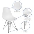 thumbnail image 2 of Elon Series Black Plastic Chair with Chrome Base, 2 of 9