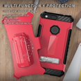 thumbnail image 4 of HOT PINK BEYOND CELL TRI-SHIELD RUGGED CASE COVER with KICKSTAND + BELT CLIP HOLSTER + LANYARD STRAP + CREDIT CARD POCKET FOR GOOGLE PIXEL XL 5.5", 4 of 7