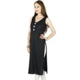 thumbnail image 2 of Bimba Tunique Kurti Droite Sans Manches en Rayonne pour Femmes, Kurta Décontractée, Blouse Indienne, 2 of 6
