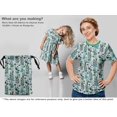 thumbnail image 5 of oneOone Georgette Viscose Sea Green Fabric Floral Retro Craft Projects Decor Fabric Printed By The Yard 42 Inch Wide, 5 of 5