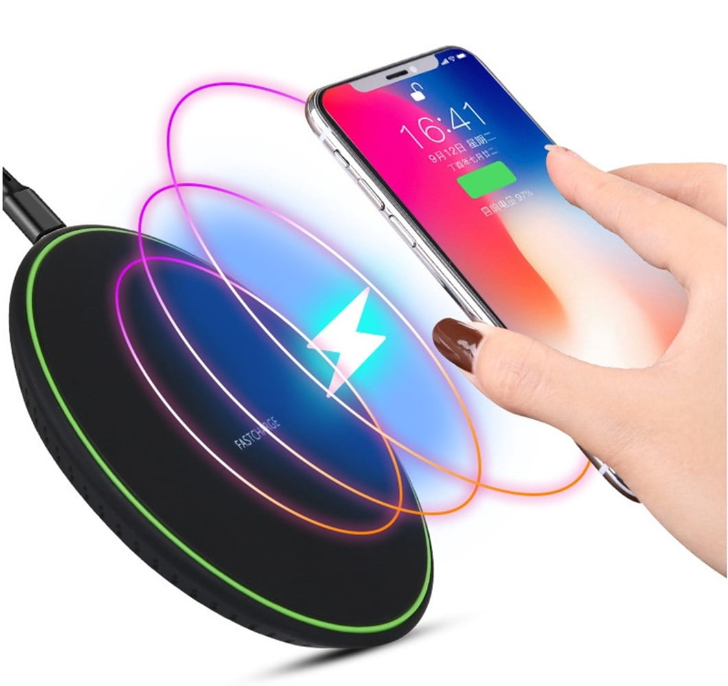 Wireless Charger Qi 15W Max Fast Wireless Charging Pad Compatible with Samsung S21/S20/fe/Ultra/Note20/Pixel 5/LG/Google/Nokia/Xiaomi, iPhone12/11, and More(15W) - Black
