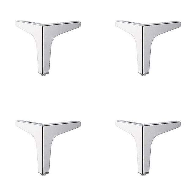 4 Pieces Furniture Feet Sofa Foot Components Supporting Fittings Modified Component Cabinet Desk Support Legs Replacement Silver 15cm