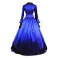 thumbnail image 3 of UPPADA Liquidation Robes d'Invitée de Mariage pour Femmes Hiver Robe à Manches Longues Grande Taille Robe Évasée Robe Maxi de Cocktail pour Femmes Robes de Soirée Ajustées Robe Rose à Pois pour Femmes, 3 of 5