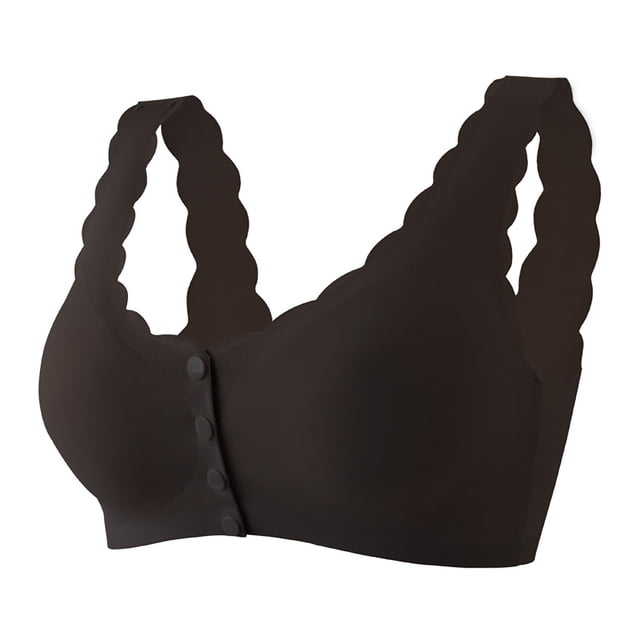 Timegard Bras for Women Front Closure Full-Support Smoothing Comfort Breathable Everyday Wireless Bra