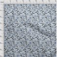 thumbnail image 4 of oneOone Polyester Spandex Medium Blue Fabric Floral Retro Fabric For Sewing Printed Craft Fabric By The Yard 56 Inch Wide, 4 of 5