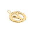 thumbnail image 2 of Precious Stars 14K Yellow Gold Round Wreath Initial Letter 'Y' Pendant with 20" Chain Necklace, 2 of 5