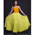 thumbnail image 2 of Phagun Jupe Longue Décontractée Jaune Moyenne pour Femmes, Maxi d'Été, Vêtements Indiens-22, 2 of 6