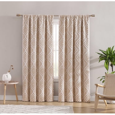 Swift Home panneau de rideau simple en jacquard à fils coupés avec passe-tringle