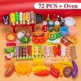 thumbnail image 1 of Kids Pretend Play Kitchen Toys Mini Food Toys Simulation Cookware Cooking BBQ Oven Kit Role Play Game Educational Gift Children, 1 of 7