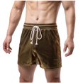 thumbnail image 2 of Styesk Mens Shorts Man Solid-Color Casual Sports Breathable Running Training Drawstring Pocket Shorts, 2 of 6