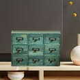 thumbnail image 4 of 9 Drawer Desktop Storage Cabinet with Metal Handles Countertop Cabinet Blue, 4 of 8