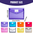 thumbnail image 3 of 2PCS Documents Holder Envelope Folder, File Storage Bag with Button Transparent Plastic, Certificate File Holder Document Folder, White, 3 of 5