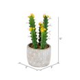 thumbnail image 2 of Vickerman FH191712 12 in. Green Potted Cactus Plastic Planter Pot, 2 of 2