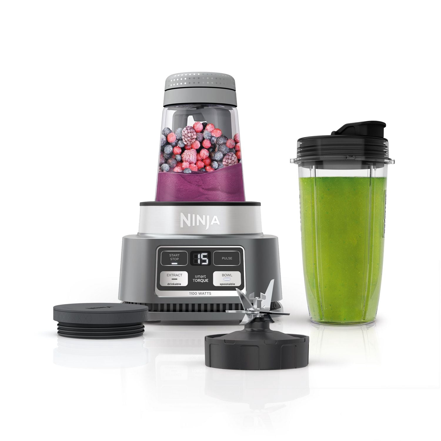 Ninja SS100C, Foodi Smoothie Bowl Maker and Nutrient Extractor, Silver, 1100W