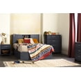 thumbnail image 3 of South Shore Asten Full Bookcase Headboard with Storage and Sliding Doors, in Blueberry, 3 of 12
