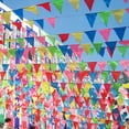 thumbnail image 1 of Colorful Banner Flags,150pcs Colorful Pennant Banner Triangle Flags Banner Finest Materials, 1 of 3
