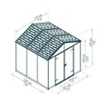 thumbnail image 2 of Rubicon 8 ft. x 8 ft. Dark Gray Garden Storage Shed, 2 of 8