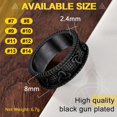 thumbnail image 4 of ORUYROP Men Vintage Celtic Rings, Can Engrave, Stainless Steel/Gold Plated/Black (Send Gift Box), 4 of 7