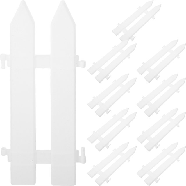 Miangastore 10Pcs Fence Solid Plastic Fencing DIY Delicate Garden Courtyard Lawn Guardrail