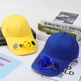 thumbnail image 4 of QualitChoice Fiber Solar Powered Fan Hat Durable Versatile Portable Convenient For All Activities Solar Fan Cap white, 4 of 5