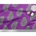 thumbnail image 3 of Soimoi Poly Georgette Fabric Paisley Block Printed Craft Fabric by The Yard 42 Inch Wide, 3 of 3