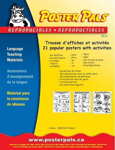Trousse d’affiches et activités Poster Pals pour la salle de classe de FLS/français - No 1