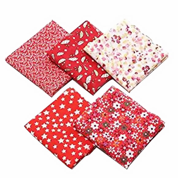 Tissu en Coton 5 Pcs pour Couture, Courtepointe, Patchwork, Bricolage Vêtements, Tissu d'Artisanat de Couture 50x50 cm
