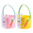 thumbnail image 2 of LSLJS Cute Easter Rabbit Cloth Basket Candy Eggs Buckets Party Decoration For Kids, Easter Basket Stuffers, 2 of 6