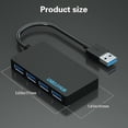 thumbnail image 3 of Mini USB Hub Extensions 4 Port USB 3.0 Hub Expander USB Adapter Station Slim Portable Data Hub, 3 of 6