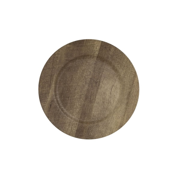 Holiday Time 13-Inch Faux Wood Charger