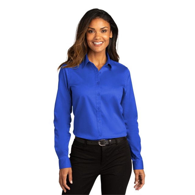 Port Authority Chemise à Manches Longues SuperPro React en Sergé pour Femmes - LW808