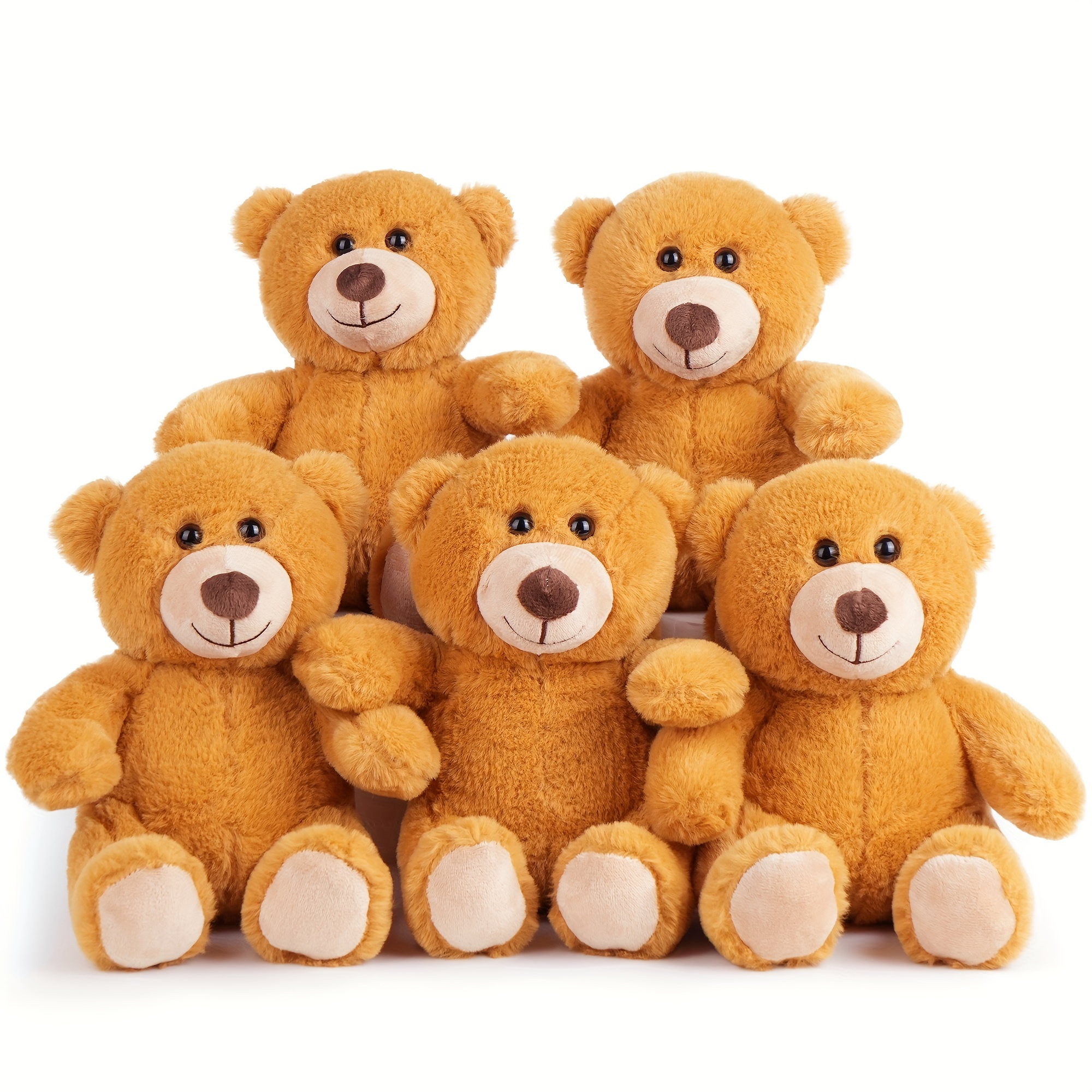 HLONK 5 Pack 8 Inch Teddy Bear Stuffed Animals Plush Toys  Gift For Kids Girls Boys