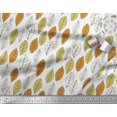 thumbnail image 3 of Soimoi Satin Silk Fabric Leaves Block Print Fabric by Yard 42 Inch Wide, 3 of 5
