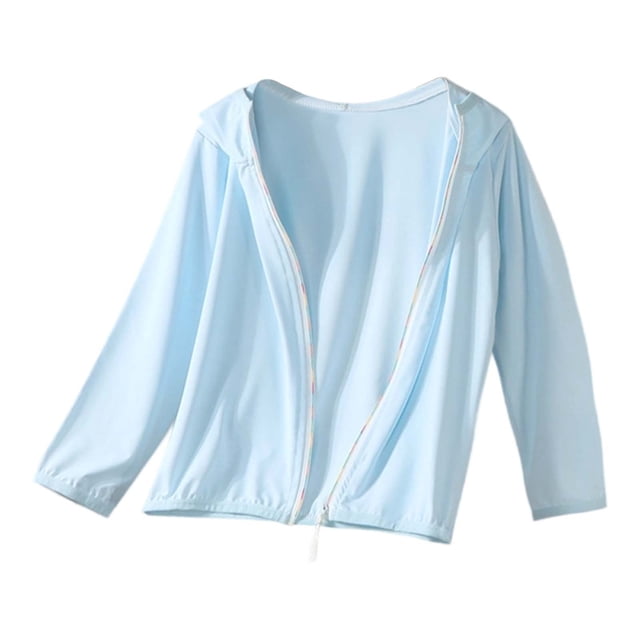 Hiiyo Girls Lightweight Sun Shirt Breathable Sun Protection Long Sleeve Top, Sizes 2-16