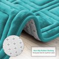thumbnail image 4 of Clara Clark Bathroom Rugs, Velvet Memory Foam Bath Mat, Ultra Soft Non Slip and Absorbent - Waffled - Set Small, Large & Contour - Teal, 4 of 6