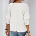 thumbnail image 3 of XZNGL Womens Short Sleeve Blouses Womens Casual Solid Color Round Neck Short Sleeve Tops Blouses Women Short Sleeve Tops Women Short Sleeve Blouse Short Sleeve Tops for Women, 3 of 5