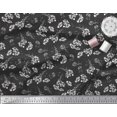 thumbnail image 2 of Soimoi Gray Rayon Fabric Leaves & Floral Fabric Prints by Yard 42 Inch Wide, 2 of 3