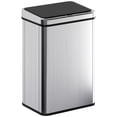 thumbnail image 1 of HOMCOM 10.6 Gallon Automatic Garbage Can, Touchless Trash Can, Silver, 1 of 9