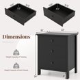 thumbnail image 3 of Gymax Table de Nuit avec 3 Tiroirs pour Chambre, Coffre de Rangement Compact, Côté de Sofa Moderne, 3 of 10