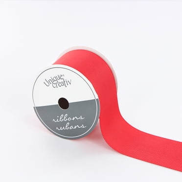 UNIQUE CREATIV Grosgrain Ribbon rouge 38 mm (1.5 in) × 3.65 m (1½ in × 4 yd), 3.66 m (12 ft)